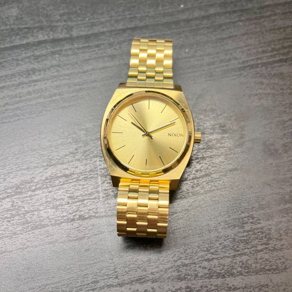 🕰️ Nixon Time Teller Watch - Gold | Classic & Sleek, Unisex